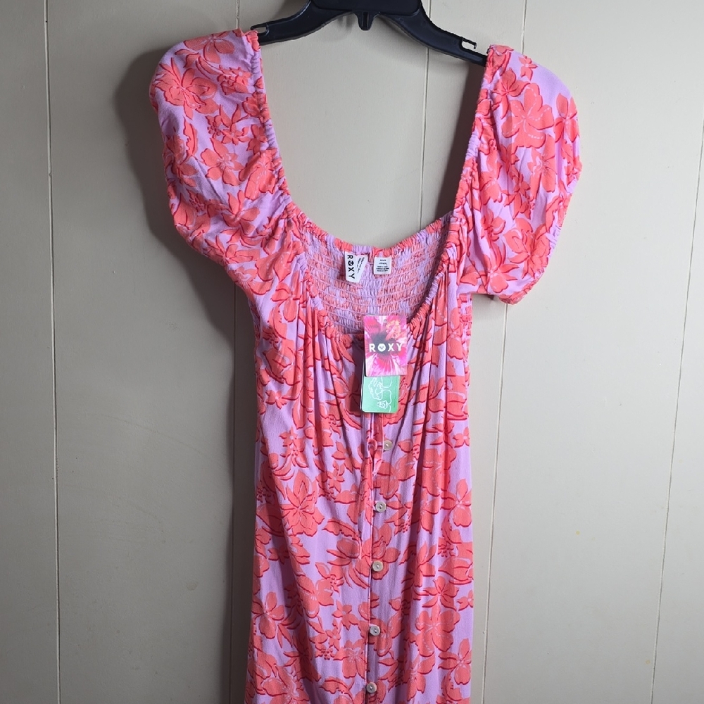 Roxy Shelley Coast Midi Dress Medium - Picture 4 of 12